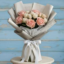 Букет Нежное облако в Белоомуте Букет цветов из: Розы в Белоомуте